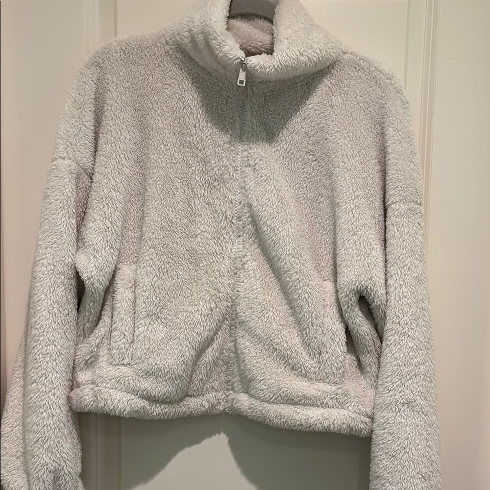 Sunday Best Cozy Fleece Jacket - Light Gray